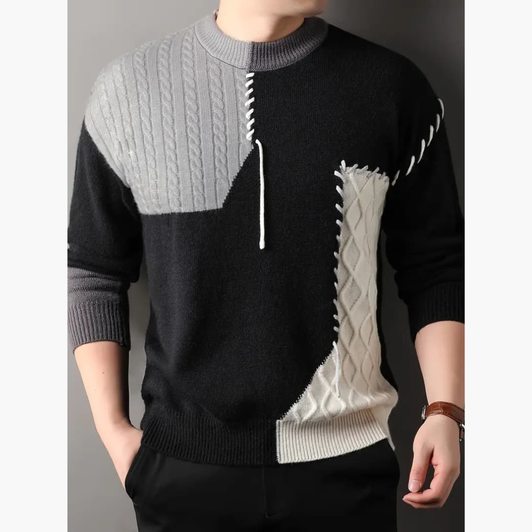 Cyril - Trendy knitted lap sweater for men
