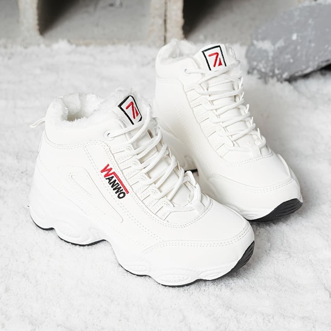 Women's High Winter Sneakers Lined with Fleece Non-Slip