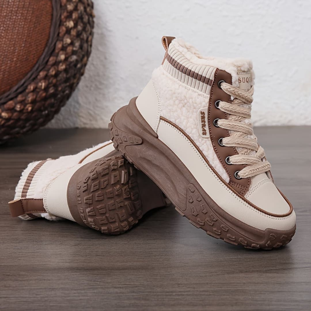 Women's Winter Boots with Thick Sole Warm High Sneakers