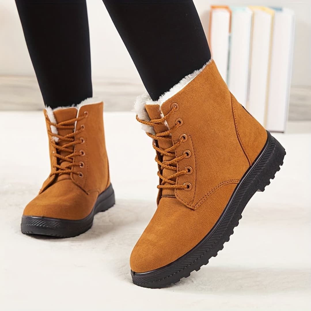 Women's Winter Plush Ankle Boots Stylish Warm with Slip-resistant Design