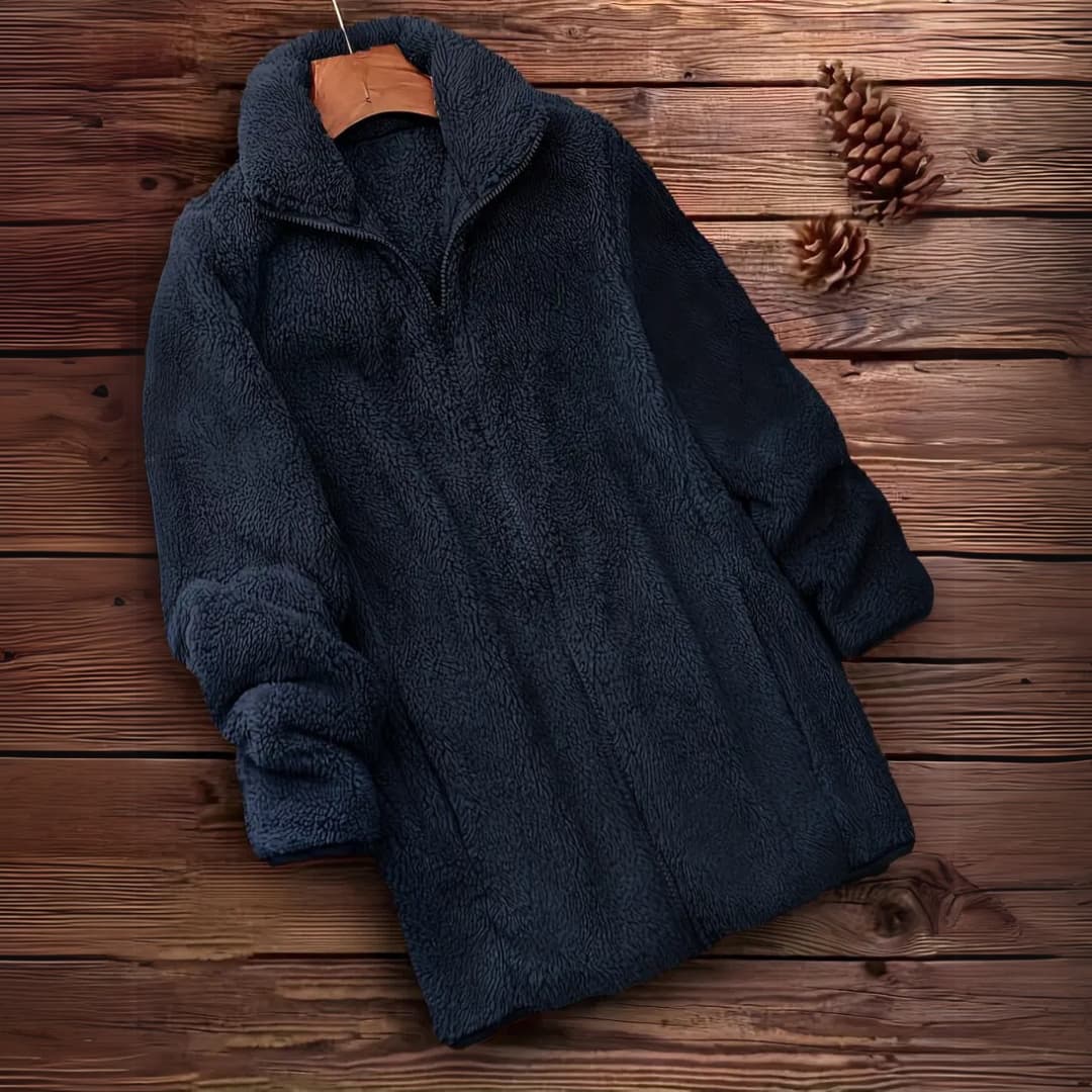 Women's Teddy Zip-Up Sweater Casual Long Sleeve Winter Jacket