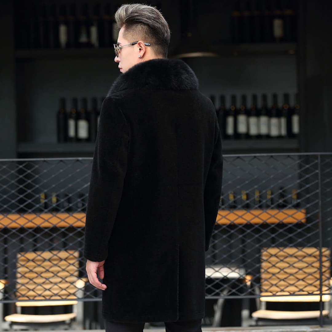 Attila - Luxury coat in imitation mink for men