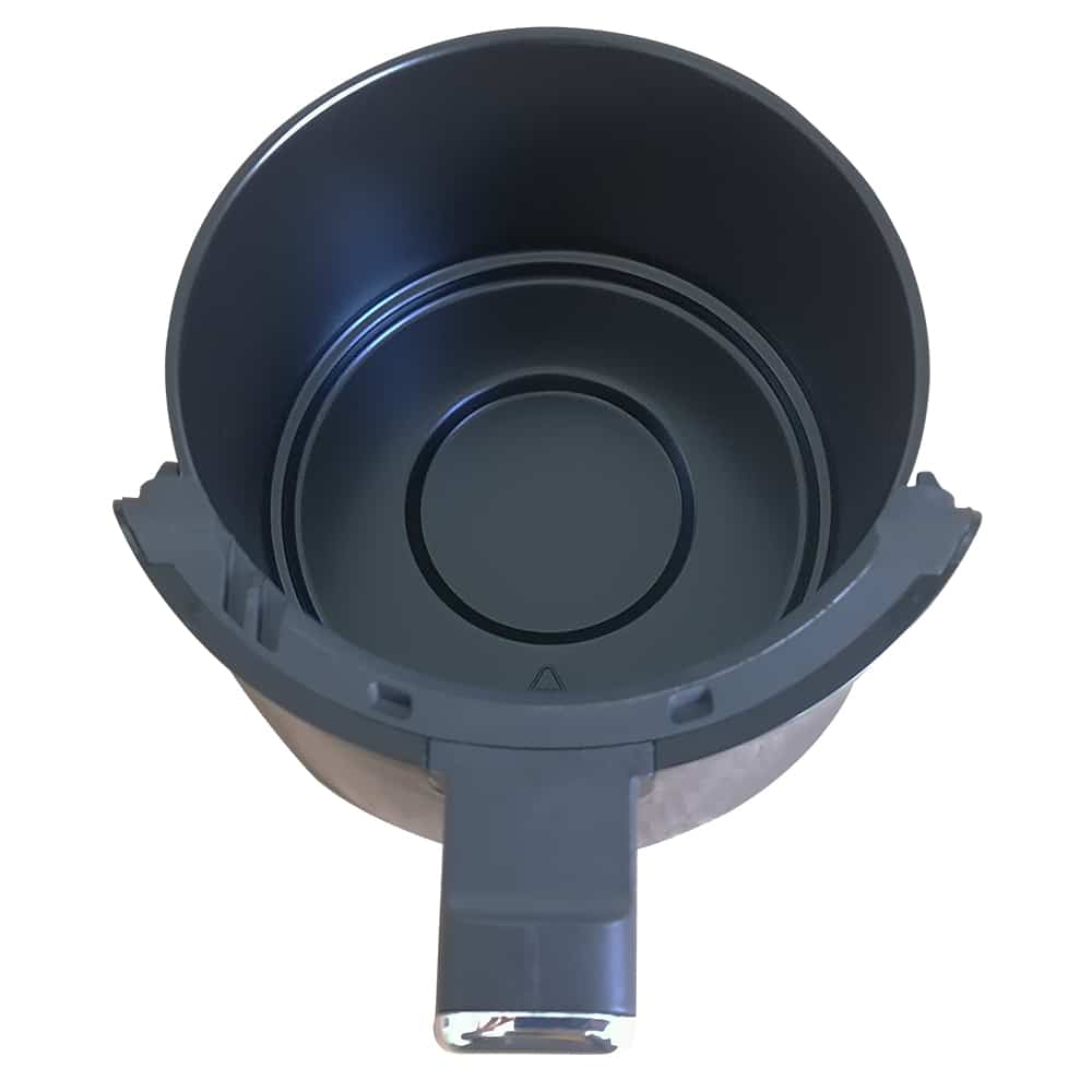 "2L airfryer i kompakt design, sunn matlaging, non-stick, sparer fett, enkel rengjøring, passer små kjøkken."