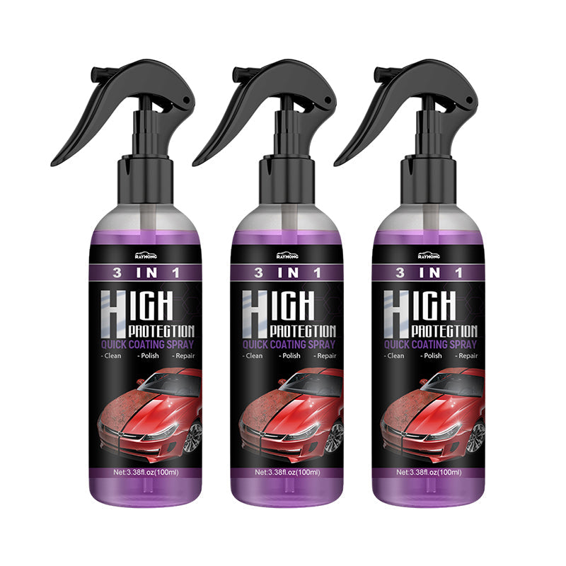 "3 i 1 bilpleiespray, vannfri vask, glansfull finish, 100ml flaske, for bil, båt og motorsykkelpleie"