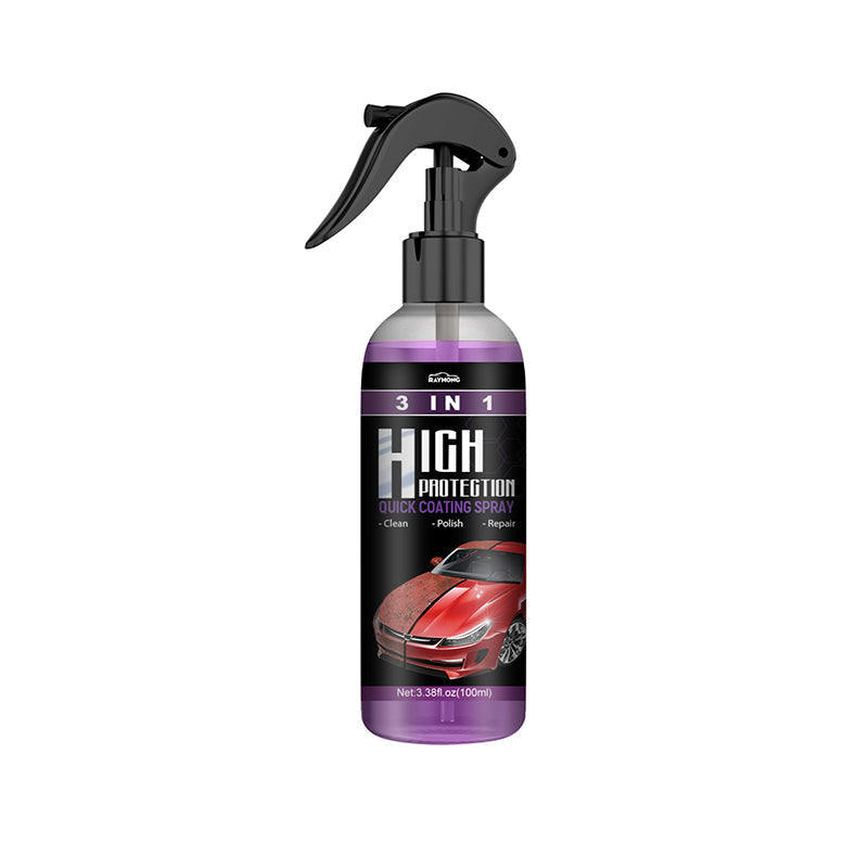 "3 i 1 bilpleiespray, vannfri vask, glansfull finish, 100ml flaske, for bil, båt og motorsykkelpleie"