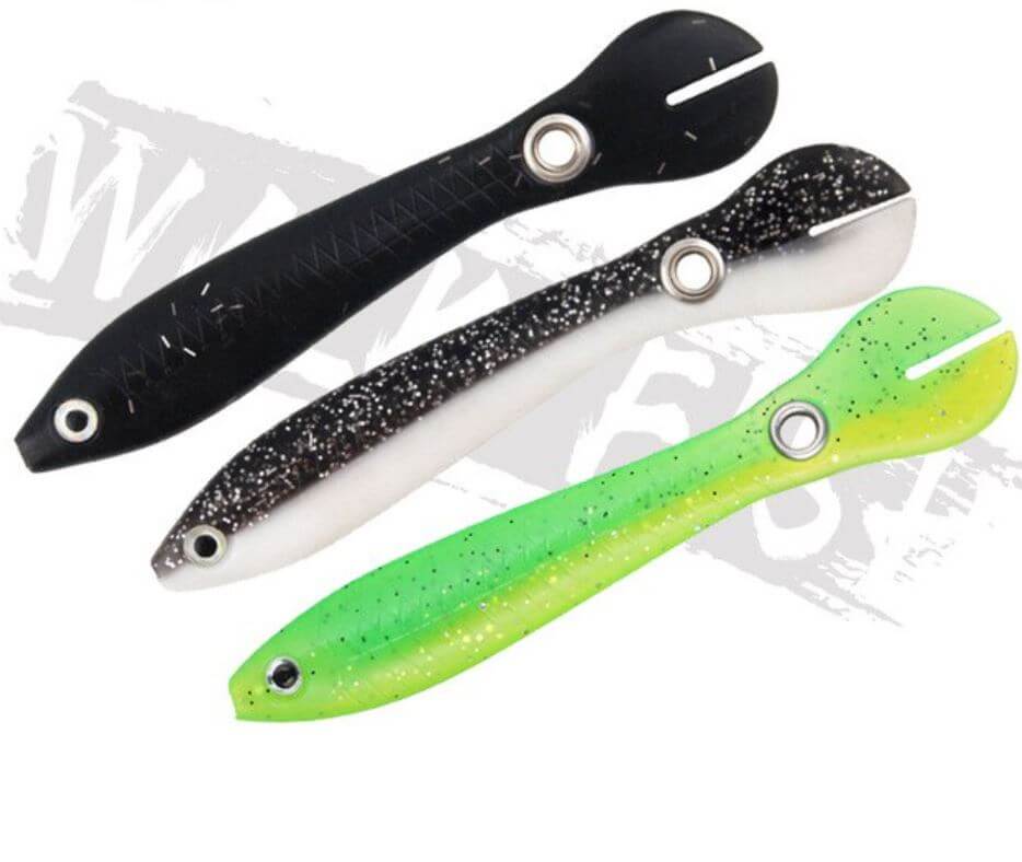 Nye bioniske myke fiskesluker, 3 stk. per pakke, for diverse fiske.