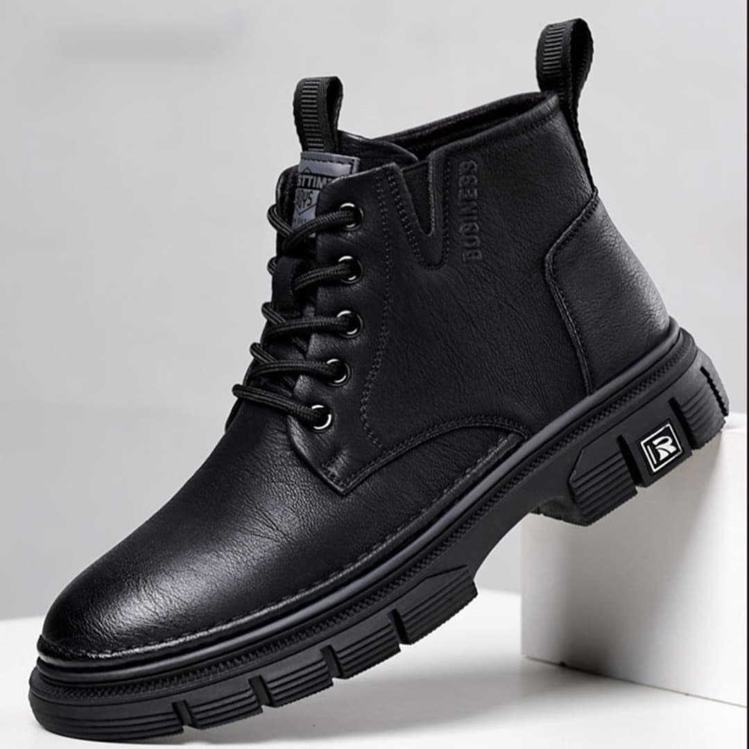 Denis - Komfortable Chelsea-stĂžvler i skinn til herre