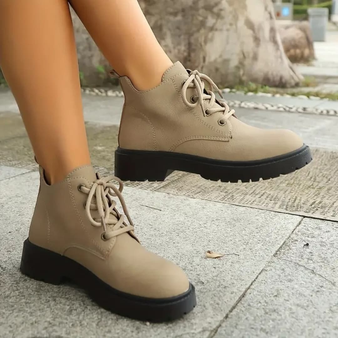 Josephine - All-Season Combat Boots with Lacing for Women