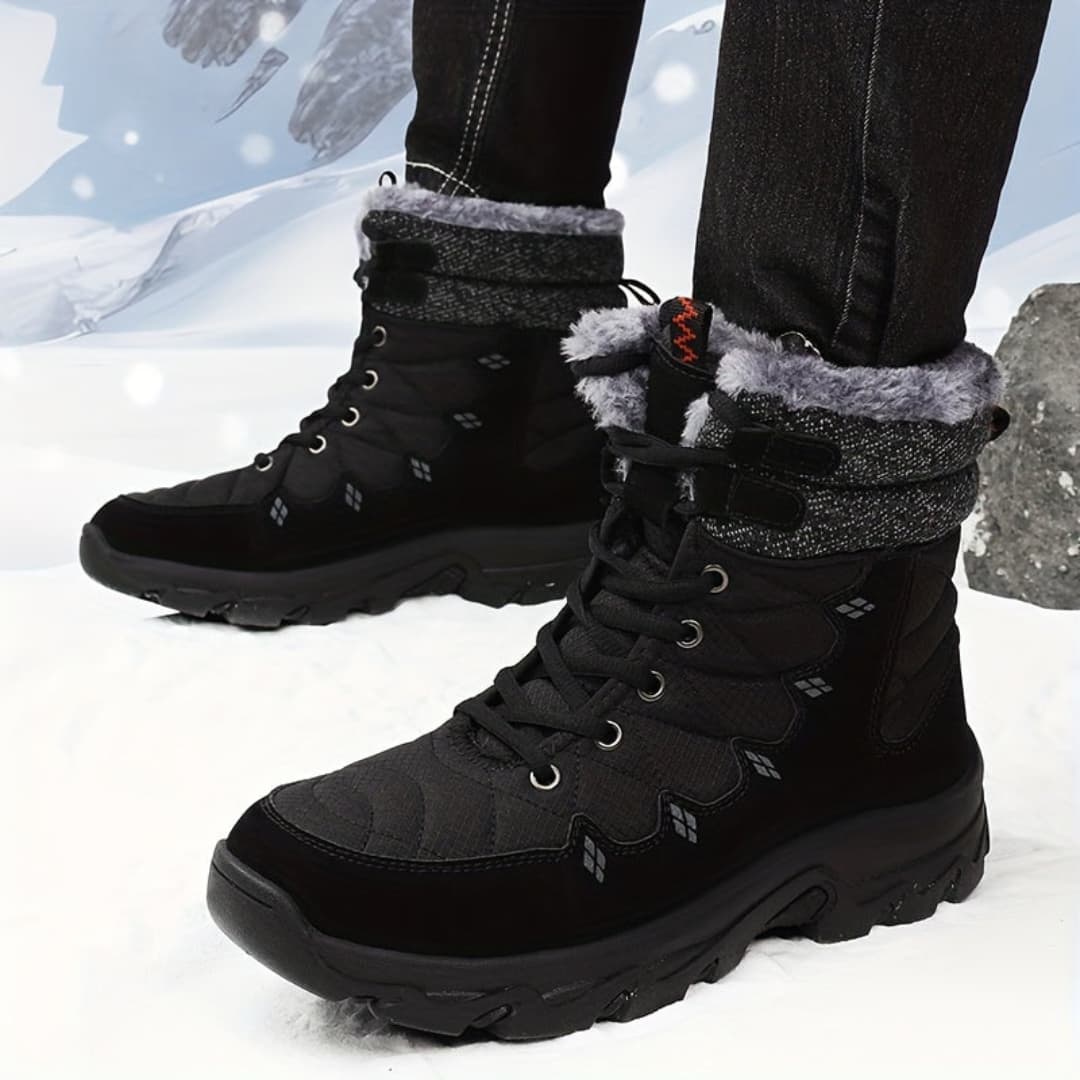 Winter thermal hiking shoes for men Warm durable and slip-resistant