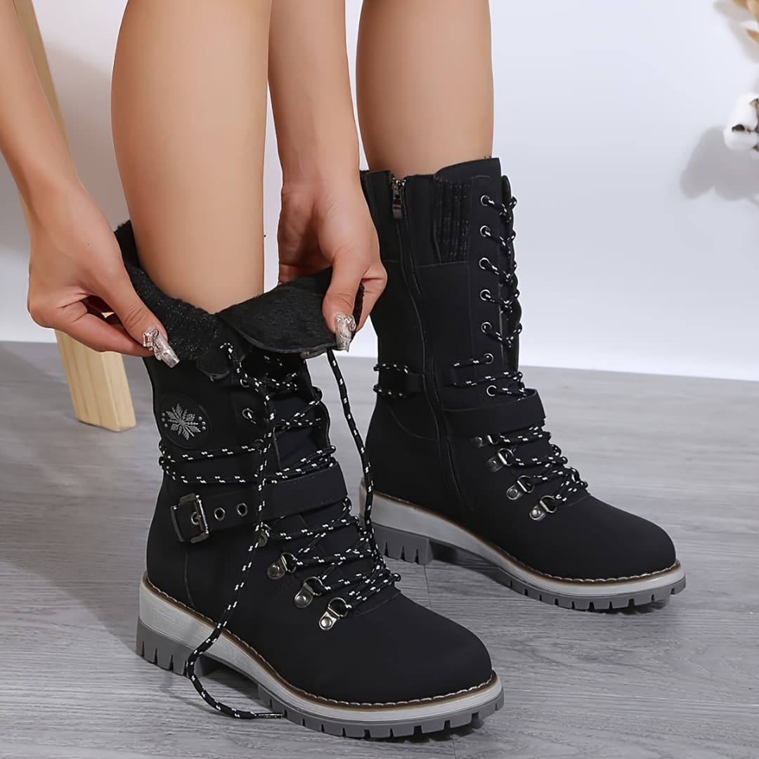 Women's Winter Boots with Mid-Calf Stylish Functional Design