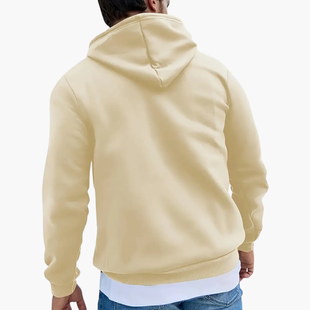 Hoodie with Christmas Trees and Reindeer Pattern Relaxed Pullover