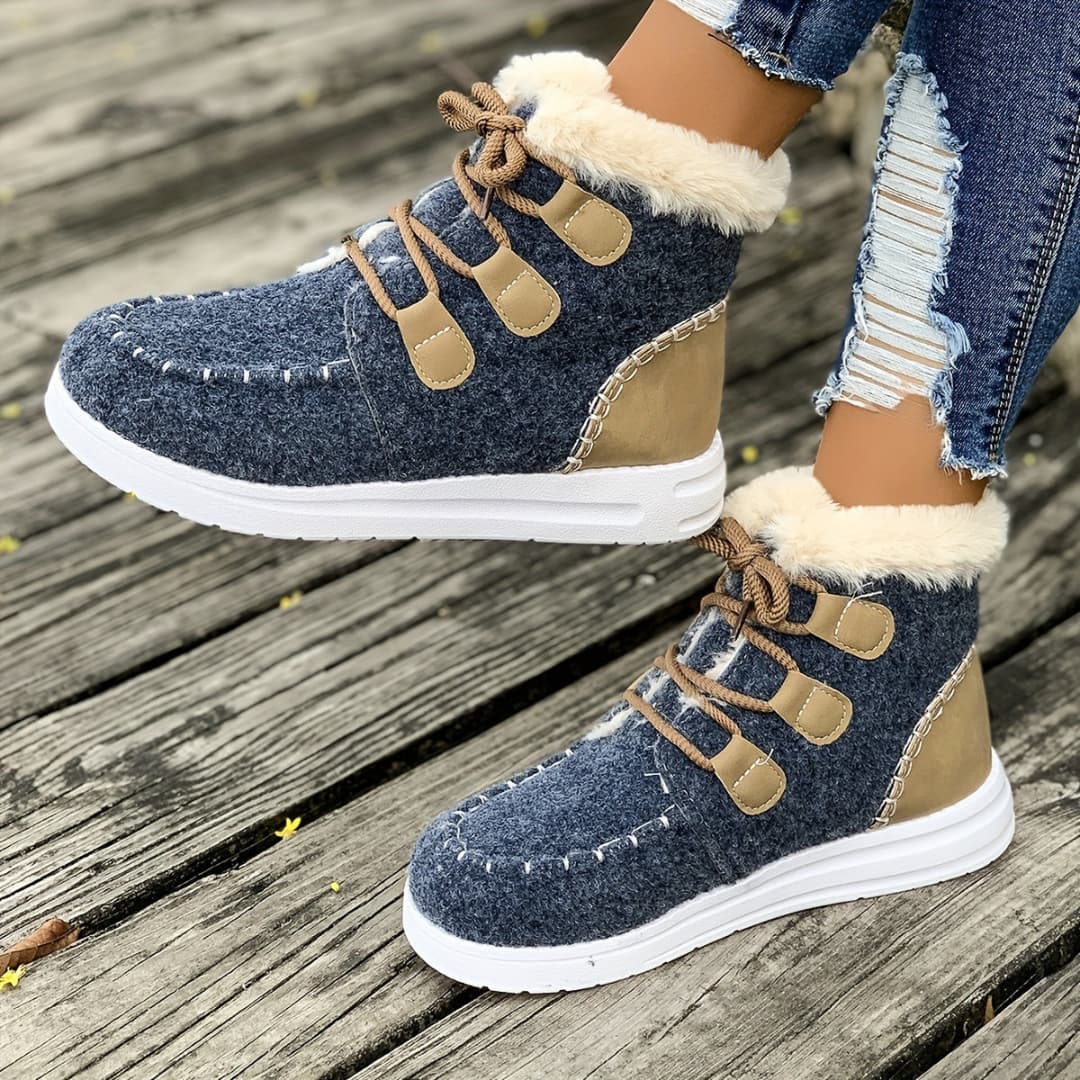 Women's Velvet Lined Snow Boots Warm Cozy for Winter