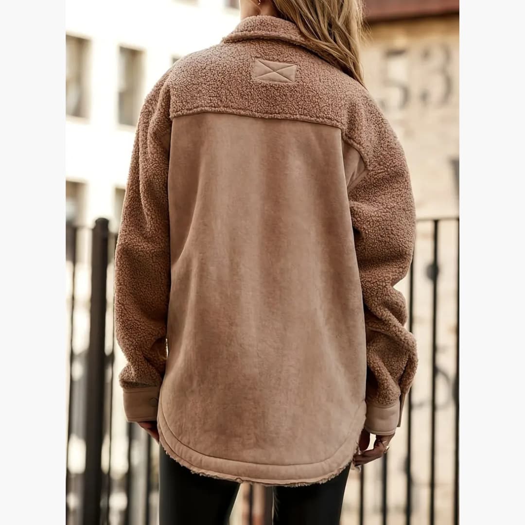 Warm sherpa-lined jacket for women