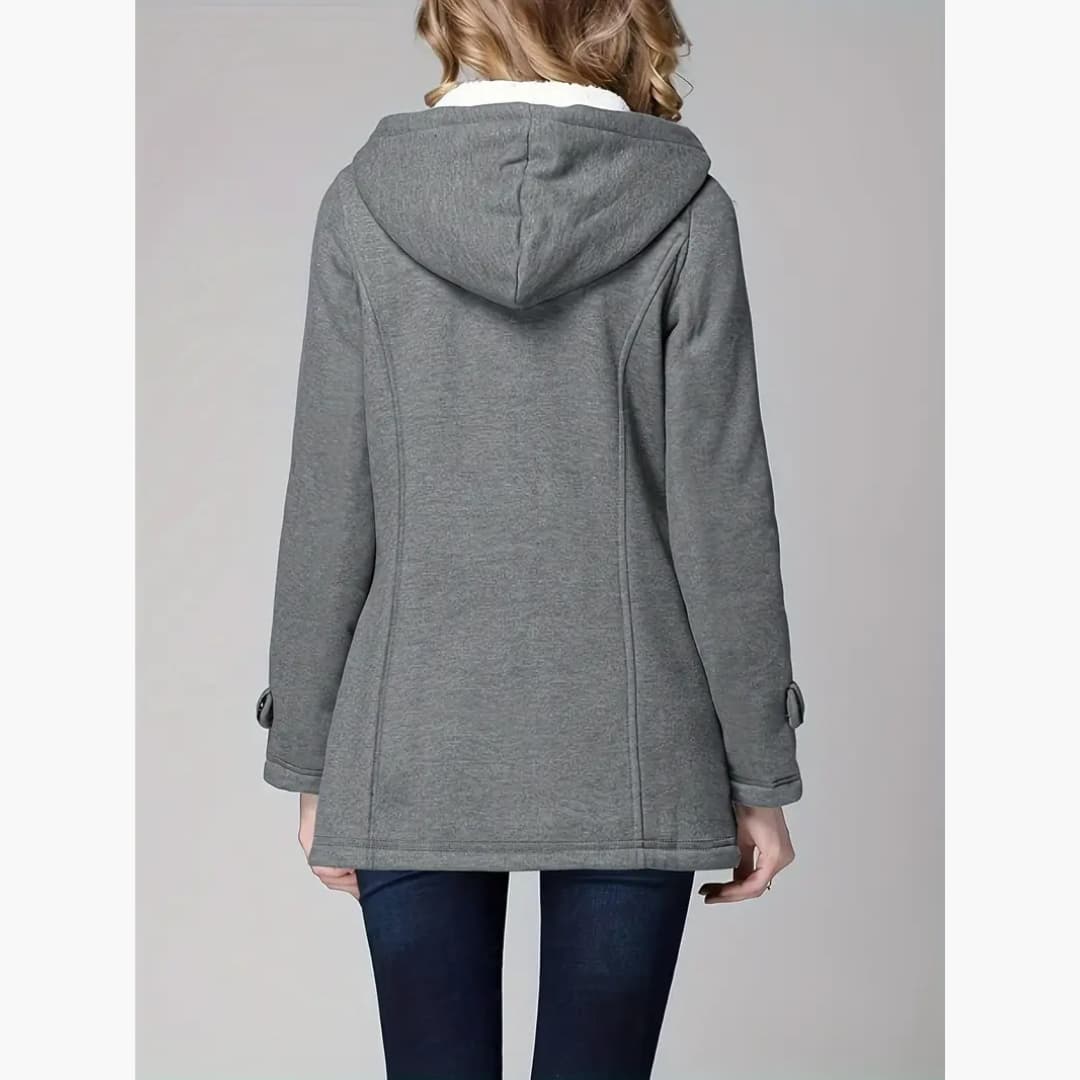 Lina - Stilig grå vinterfrakk til dame