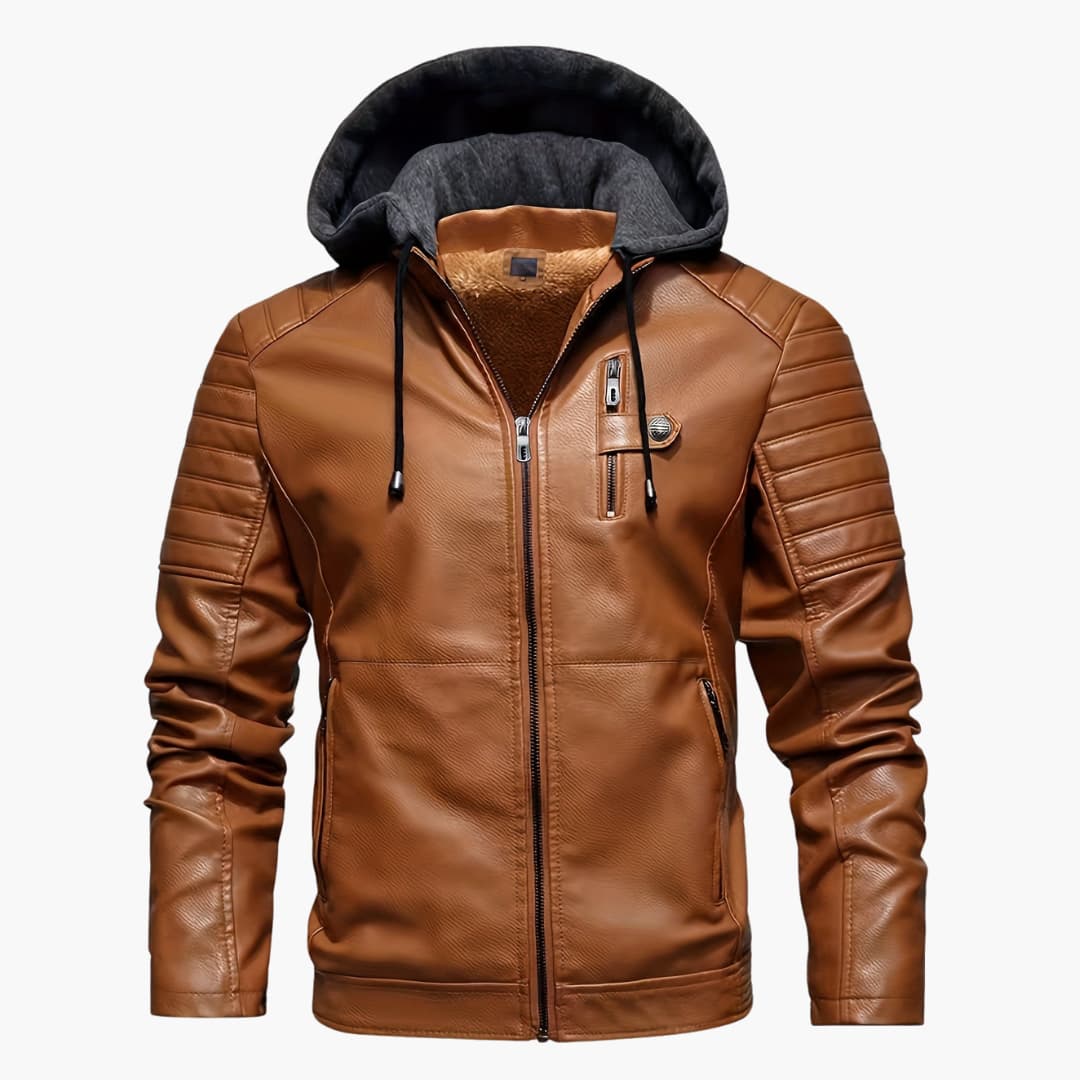 Men's softshell jacket with hood, windproof jacket