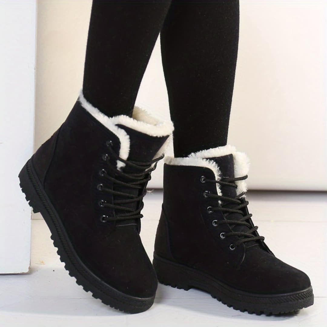 Women's Winter Plush Ankle Boots Stylish Warm with Slip-resistant Design