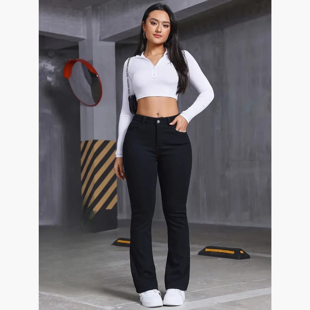 Hilda - Stylish Flare Jeans with High Waist for Women
