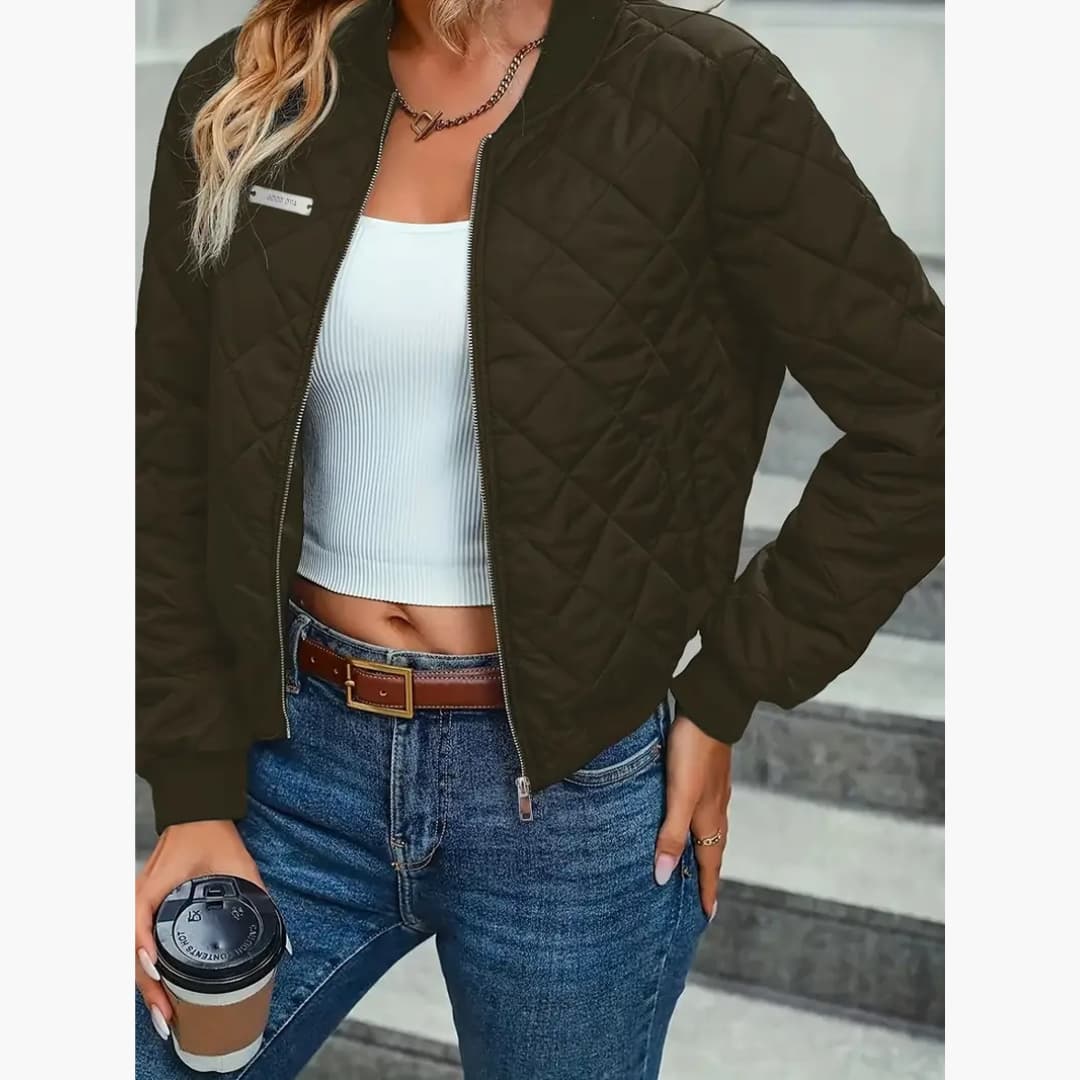 Isabelle - Stylish padded jacket with zipper for women