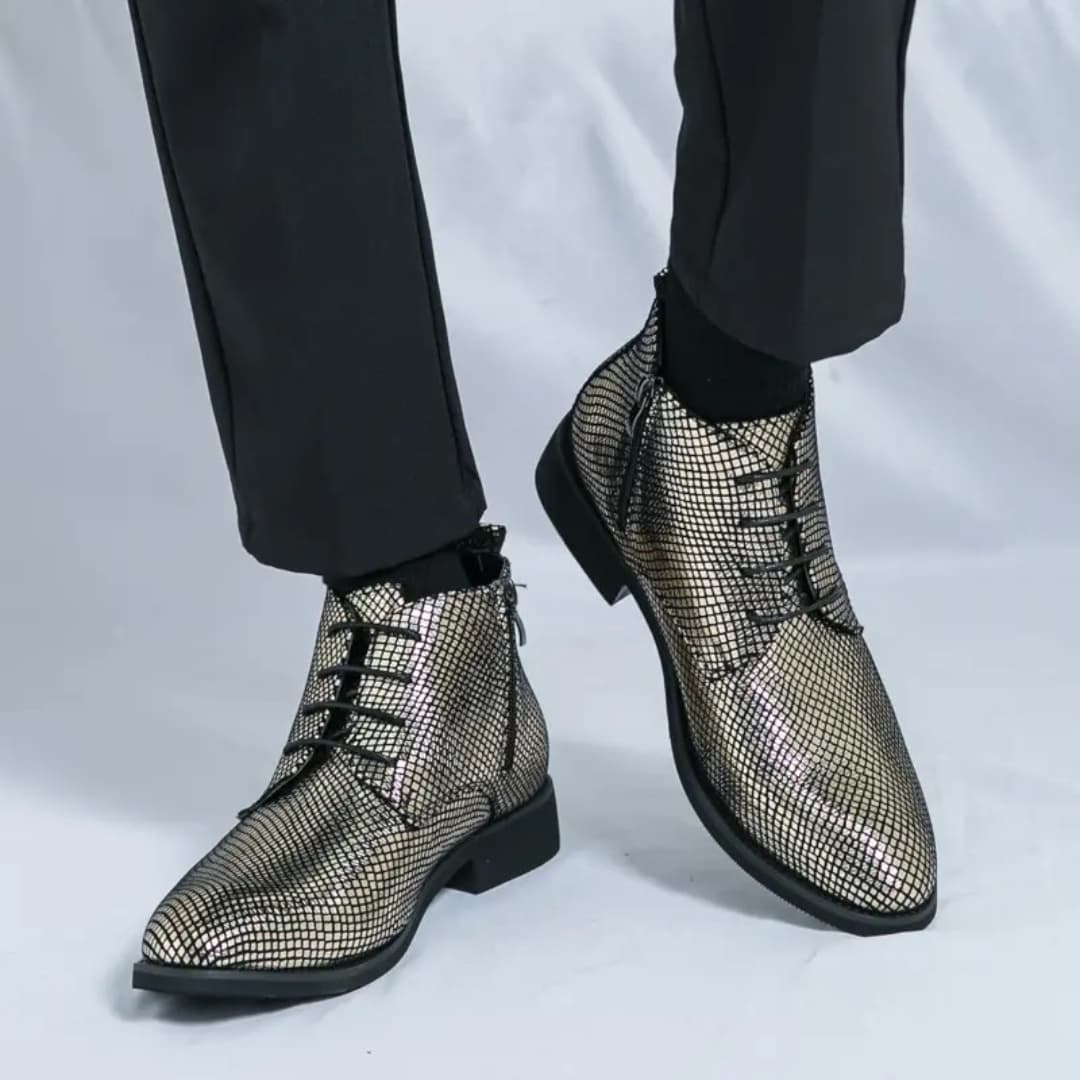 Augustin - Stylish Chelsea boots with lacing for men