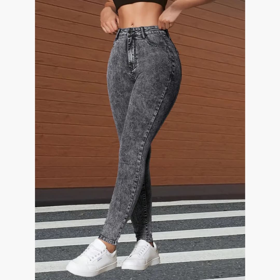 Irena - Trendy jeans med høy midje til dame