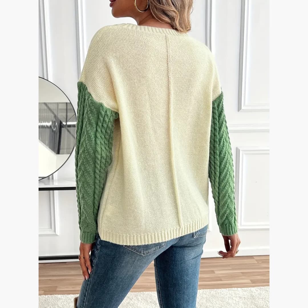 Elena - Stylish cable-knit sweater for women