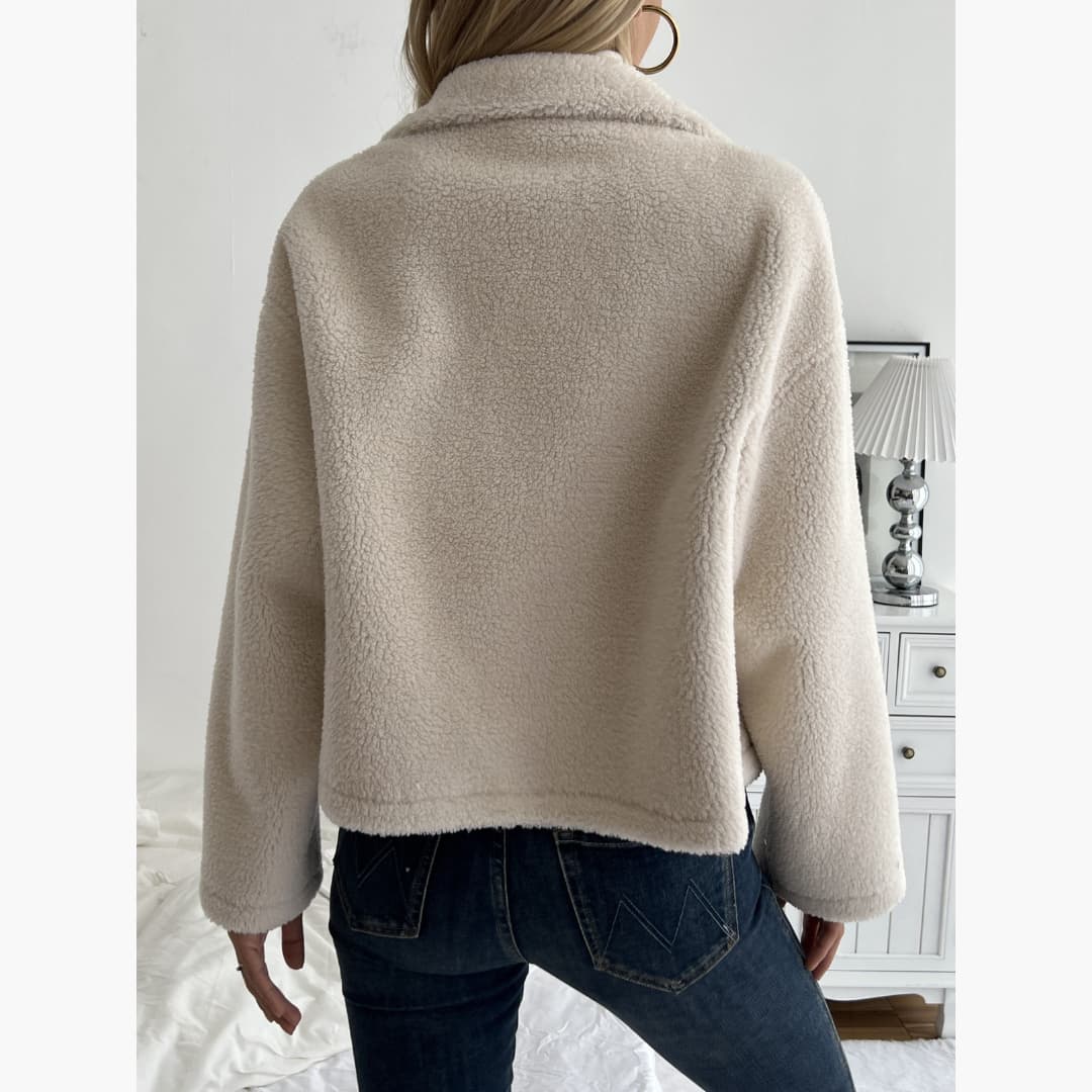 Women's Reversible Fur Jacket Stylish and Versatile Plush Jacket
