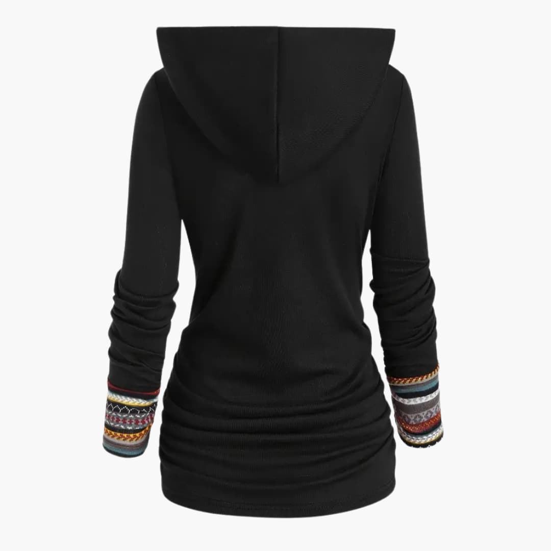Gemma - Stylish hoodie with ethnic print for women
