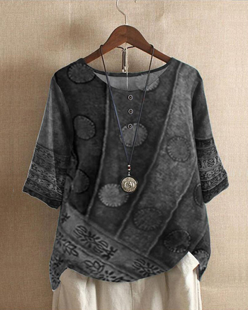 Olivia™ Relax Top with vintage boho print