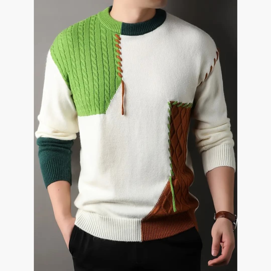 Cyril - Trendy knitted lap sweater for men