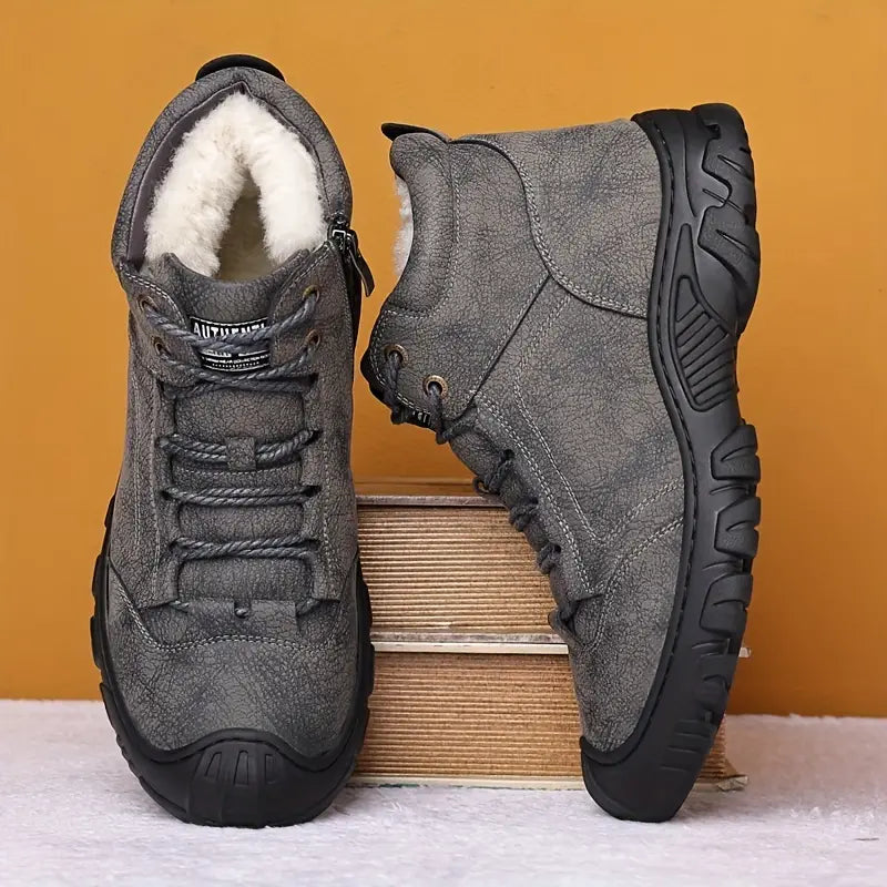 MARINO - Comfortable men's shoes with fur lining
