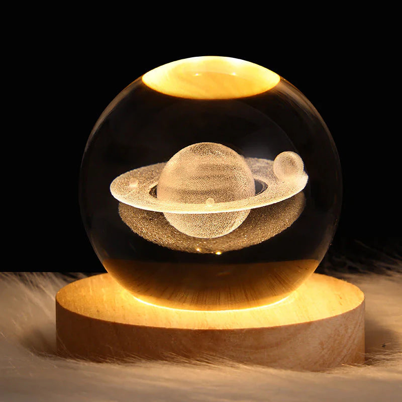 3D krystall nattlys med elegant design, skaper romantisk atmosfære. Perfekt interiørdekor til hjemmet.