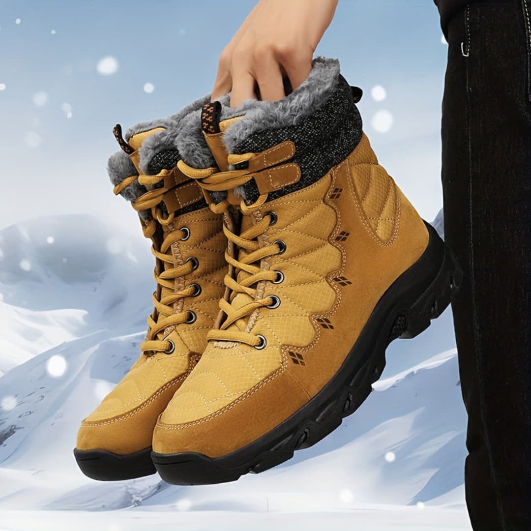 Winter thermal hiking shoes for men Warm durable and slip-resistant