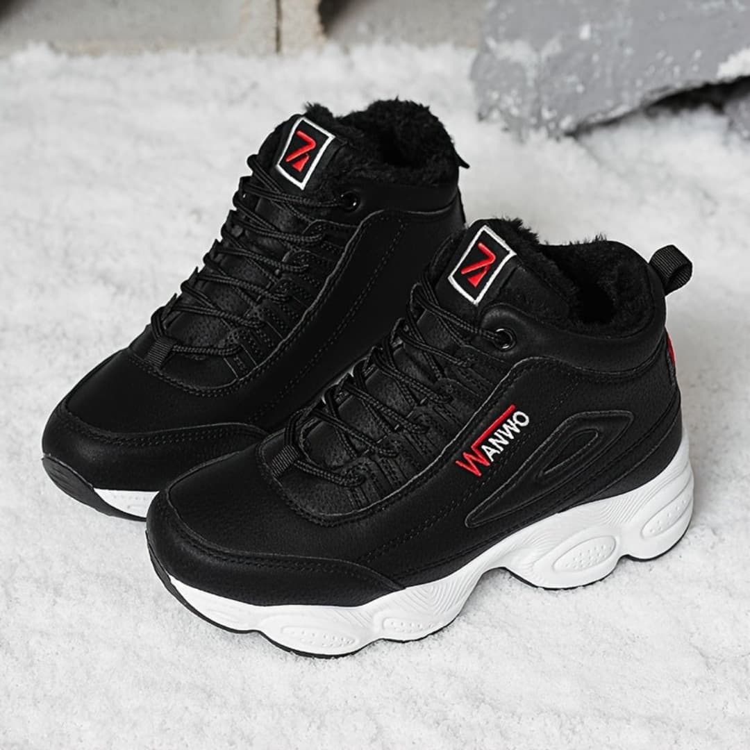 Women's High Winter Sneakers Lined with Fleece Non-Slip