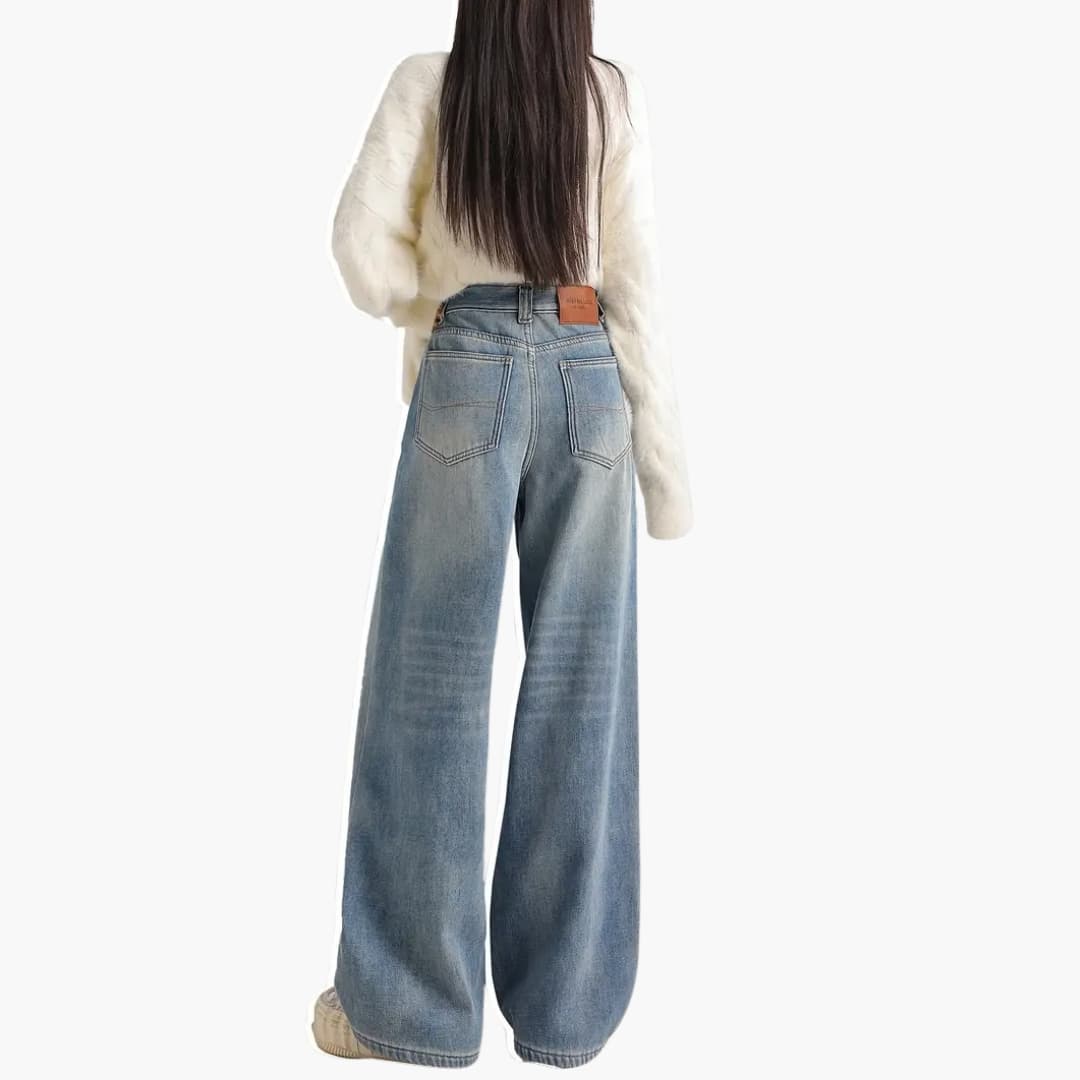 Helena - Stylish jeans with wide legs and high waistband for women