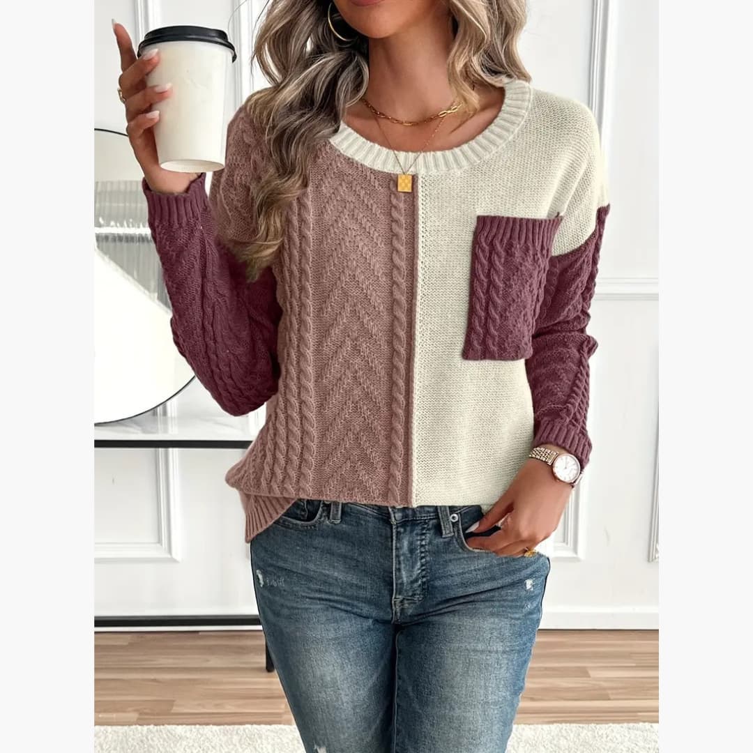 Elena - Stylish cable-knit sweater for women