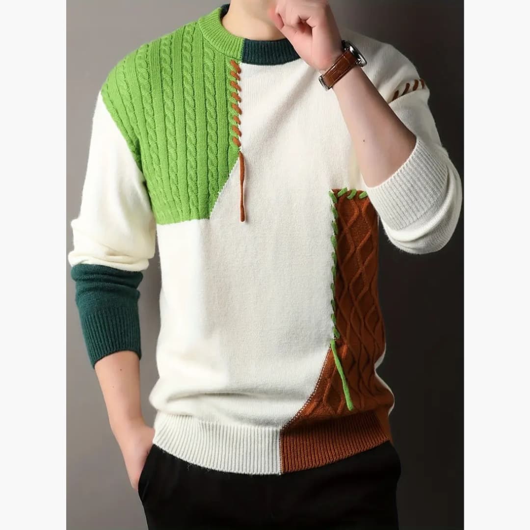 Cyril - Trendy knitted lap sweater for men