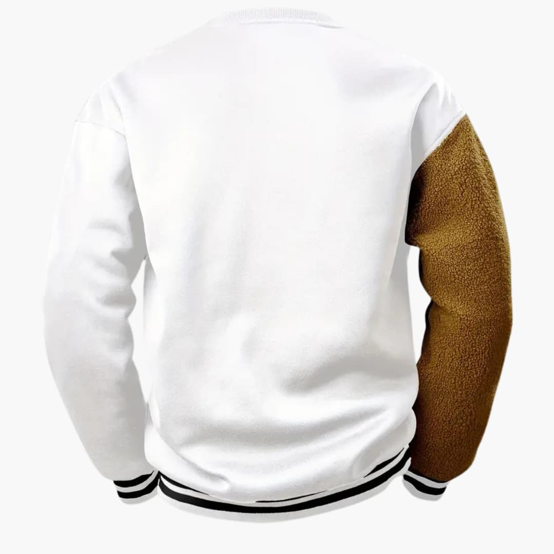 Dragomir - Comfortable sweater with bear embroidery for men