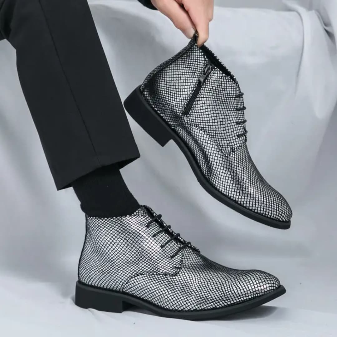 Augustin - Stylish Chelsea boots with lacing for men