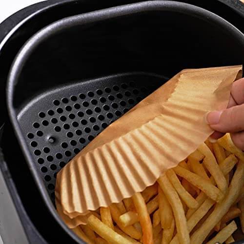 Kjøkkentilbehør: 50 non-stick airfryer engangspapir for sunn matlaging