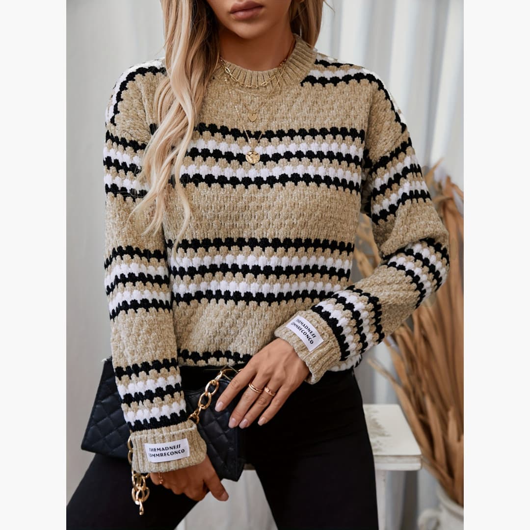 White - Cozy winter sweater for women