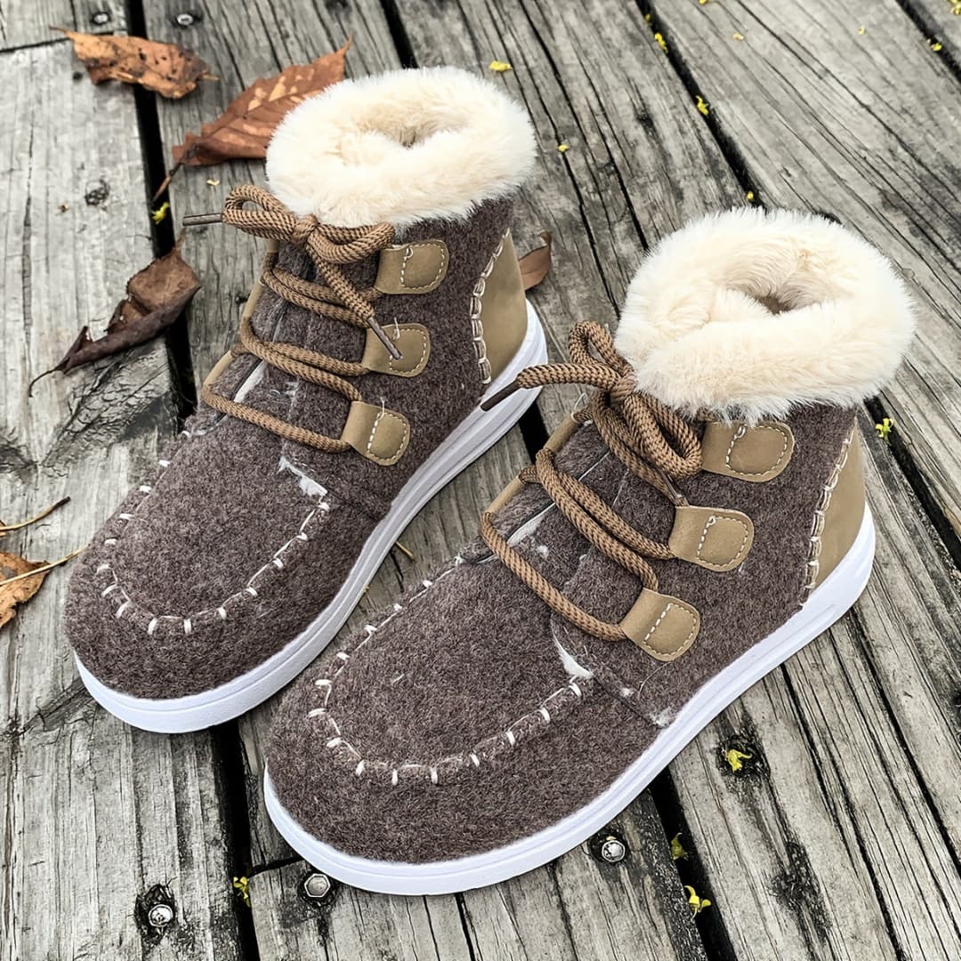 Women's Velvet Lined Snow Boots Warm Cozy for Winter