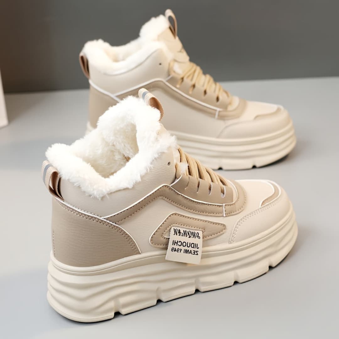 Women's Winter Sneakers Thick Sole Fleece Lining for Ultimate Comfort