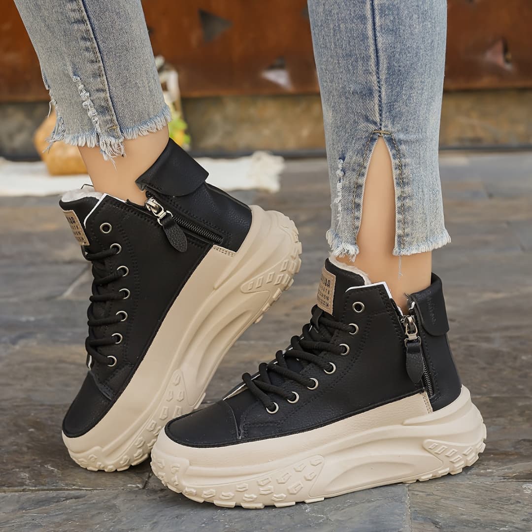 Women's High Winter Sneakers Warm Comfort Style