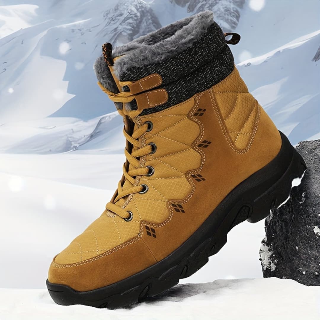 Winter thermal hiking shoes for men Warm durable and slip-resistant