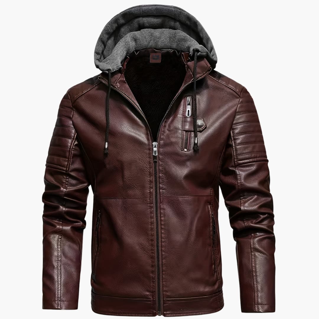 Men's softshell jacket with hood, windproof jacket