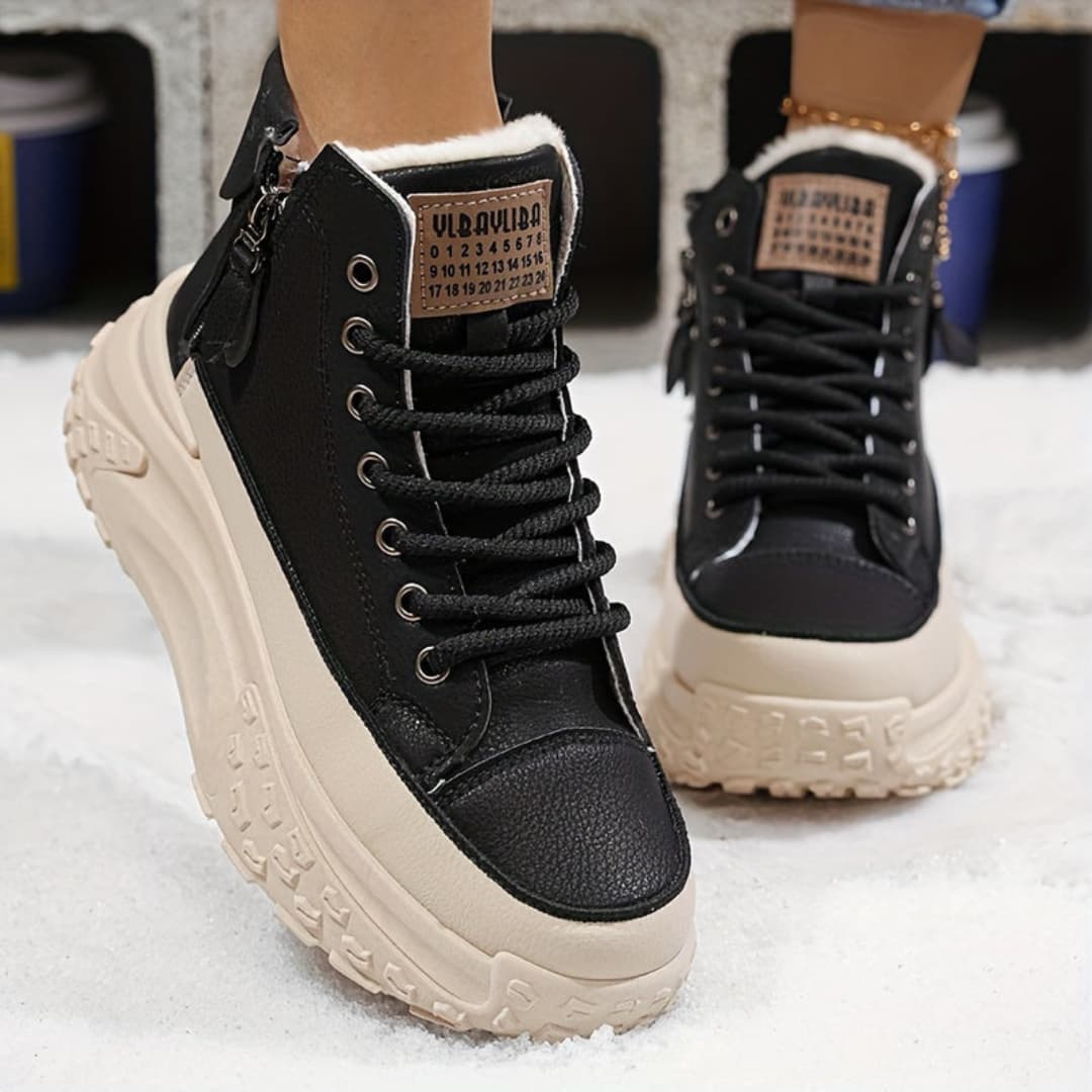 Winter Platform Boots for Women - Warm and Stylish for Outdoor Use