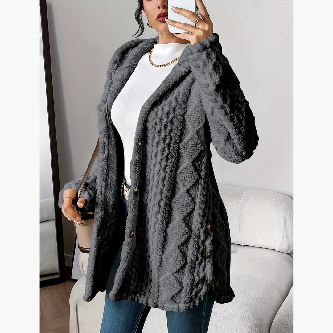 Edith - Cozy hoodie with teddy sweater for women