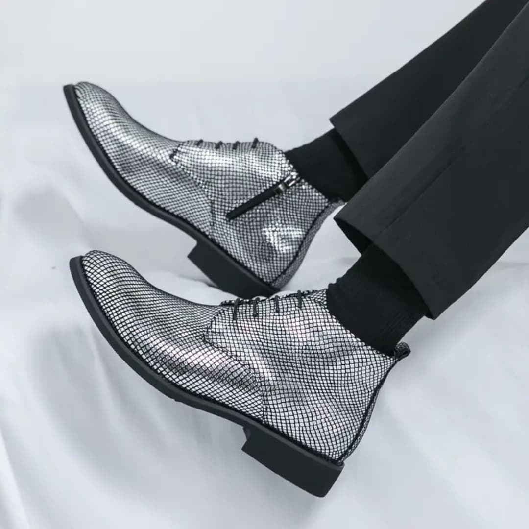 Augustin - Stylish Chelsea boots with lacing for men