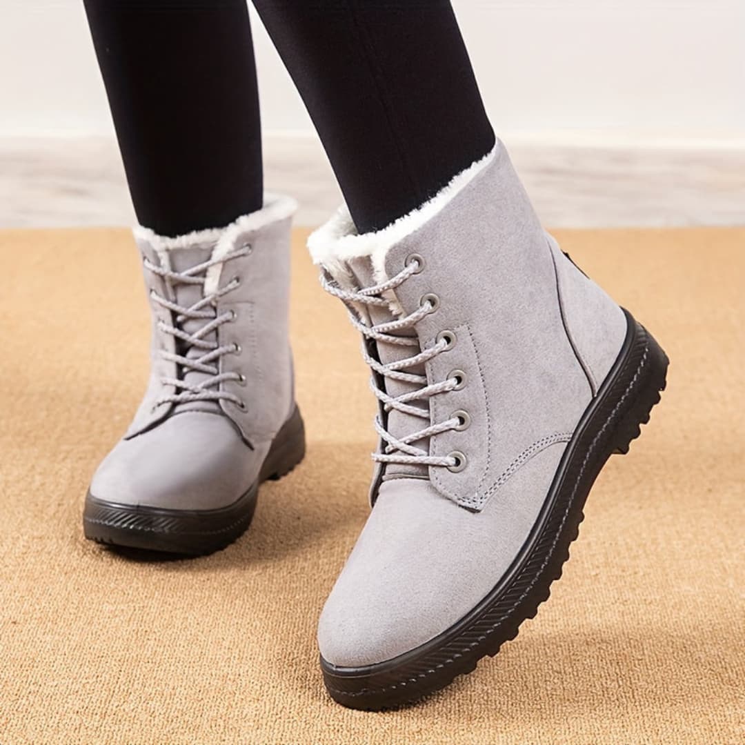Women's Winter Plush Ankle Boots Stylish Warm with Slip-resistant Design
