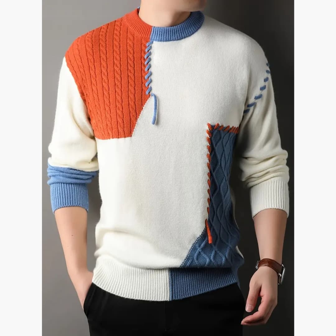 Cyril - Trendy knitted lap sweater for men